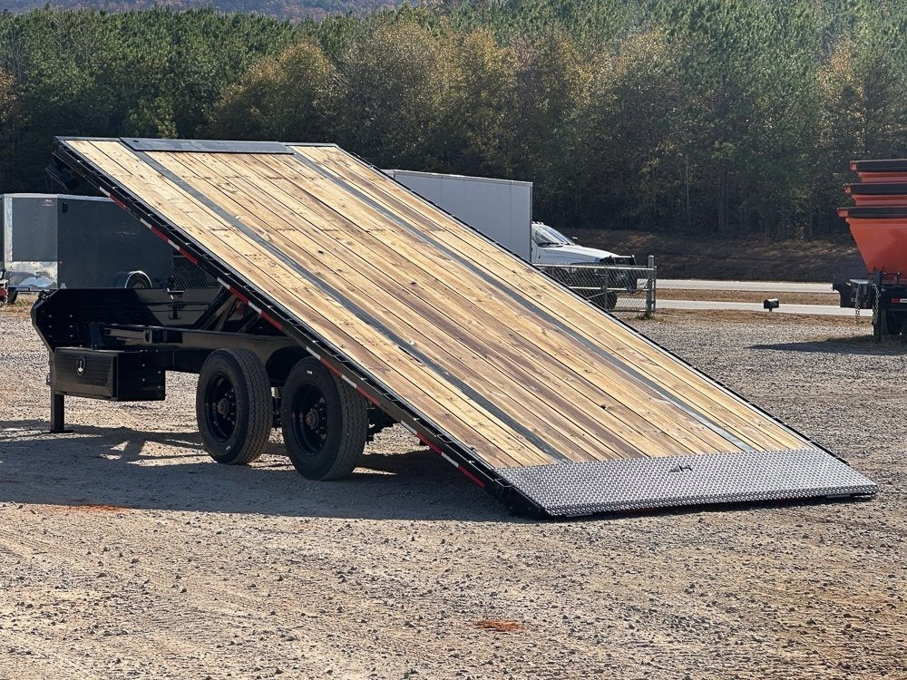 22' Horizon FFT Bumper Pull Full Deckover TIlt Trailer - (2) 10K Axles - Bumper Pull Deckover - Deckover Tilt - TrailerSwap