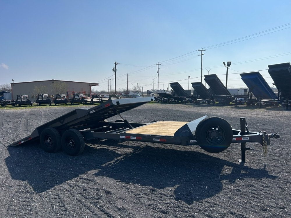 22' Tilt Trailer Drive Over Fenders, 7K Axles - Equipment Tilt - TrailerSwap