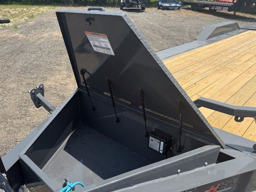 24' HEH Bumper Pull Equipment Trailer (2) 10K Axles, Drive Over Fenders, 3' Dove W/ Mountain Ramps - Low Profile Equipment Trailers - TrailerSwap