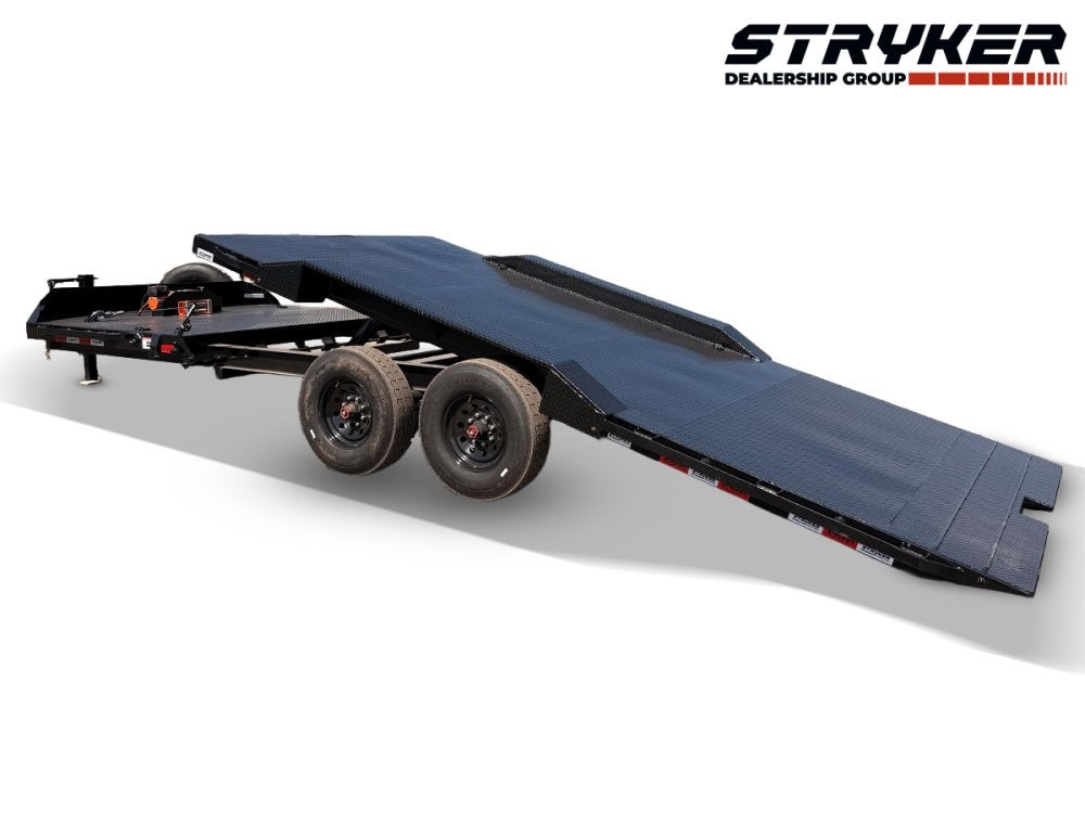 24' Tilt Trailer Drive Over Fenders, Steel Floor, 8K Axles - Equipment Tilt - TrailerSwap