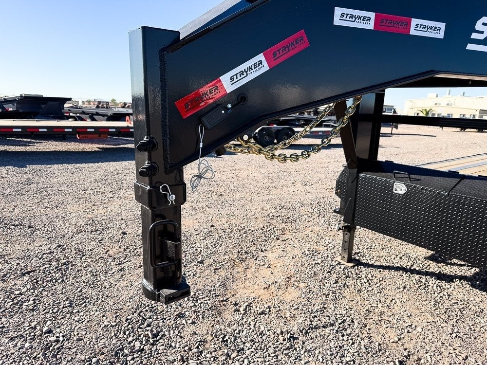 25' Stryker Gooseneck Deckover Trailer Mega Ramps - (2) 7K Axles - Super Single Deckover - DO 7K MR - TrailerSwap