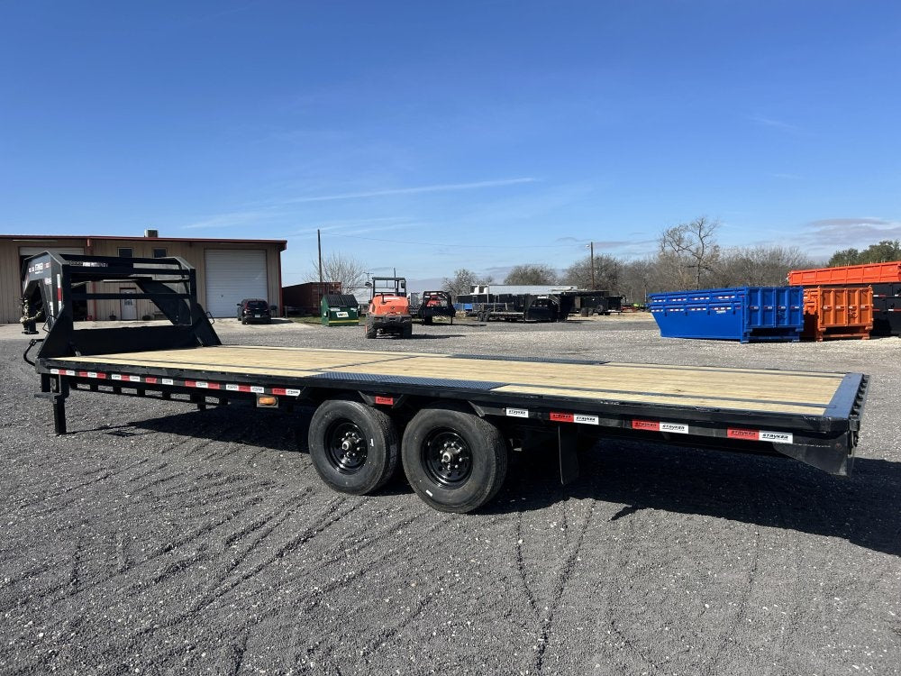 25' Stryker Gooseneck Deckover Trailer Straight Deck - (2) 7K Axles - Super Single Deckover/DO 7K SD - Stryker Dealership Group