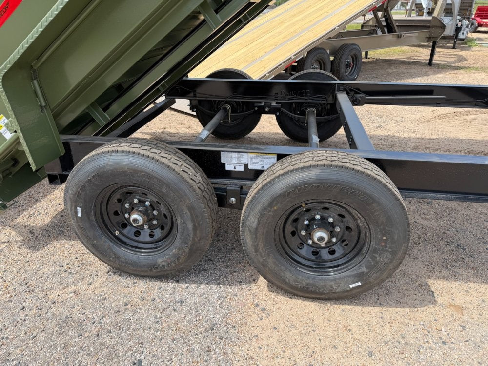 14' Horizon LZ7 Bumper Pull Dump Trailer 42" Side Walls Telescopic Lift Hydraulic Jacks - (2) 7k Axl 14677