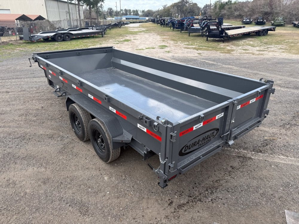 16' Dura-Haul DRL Bumper Pull Dump Trailer 24" Side Walls - (2) 8K Axles 11632