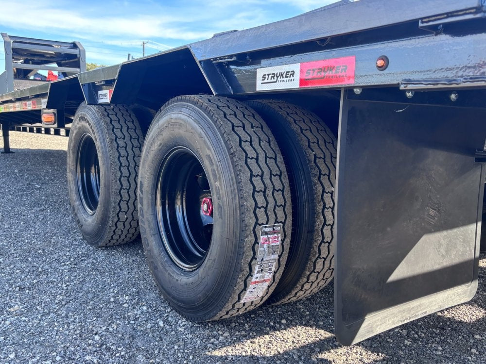 32' Stryker Gooseneck Dual Wheel Deckover Trailer Mega Ramps - (2) 12K Axles 3782