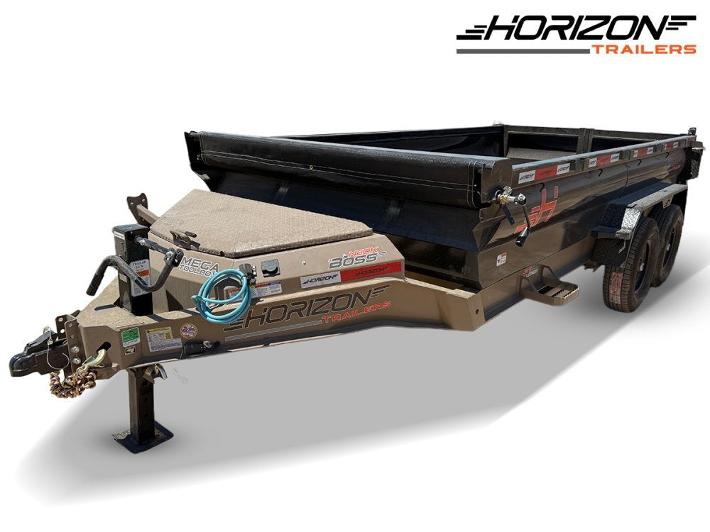 14' Horizon HZ7 Bumper Pull Dump Trailer 24" Side Walls - (2) 7K Axles 017845