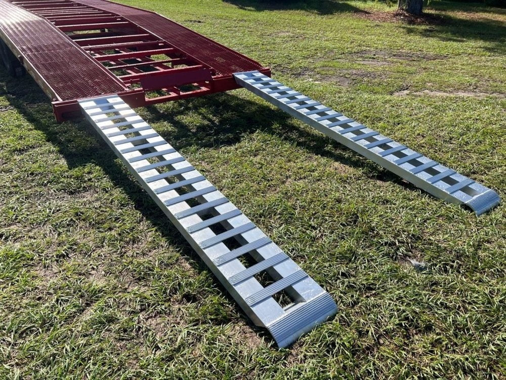 36' Bumper Pull Two Car Trailer (2) 8k Axles - Mesh Deck - 14 ply Tires & Spare - Winch - Two Car Hauler - Multi Car Haulers - TrailerSwap