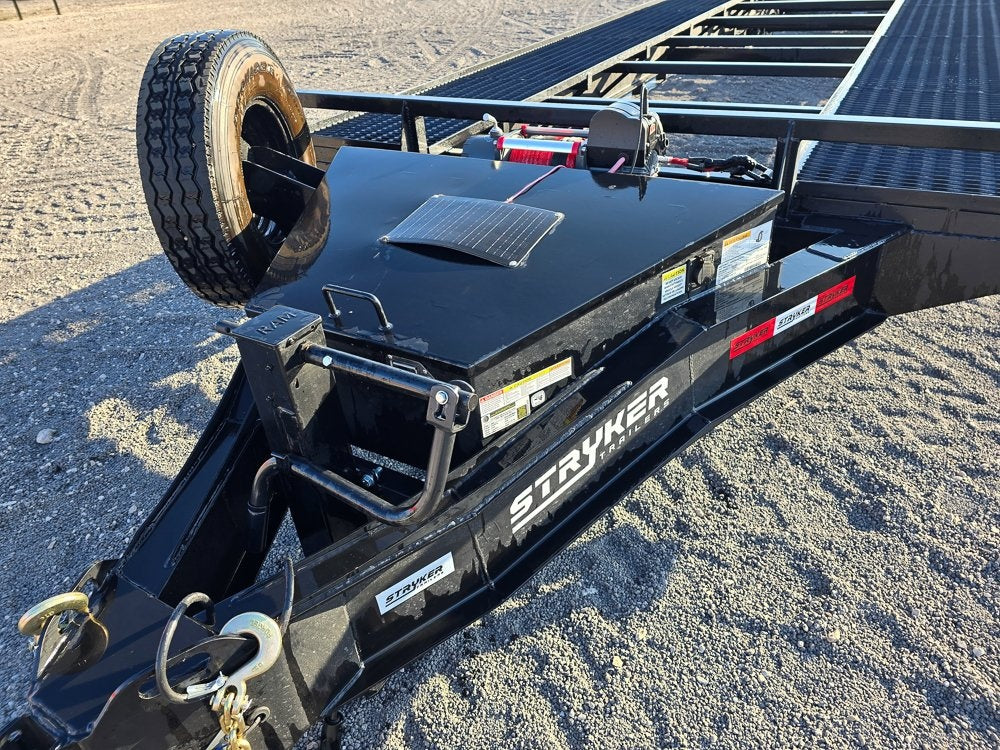 36' Bumper Pull Two Car Trailer (2) 8k Axles - Mesh Deck - 14 ply Tires & Spare - Winch - Two Car Hauler - Multi Car Haulers - TrailerSwap