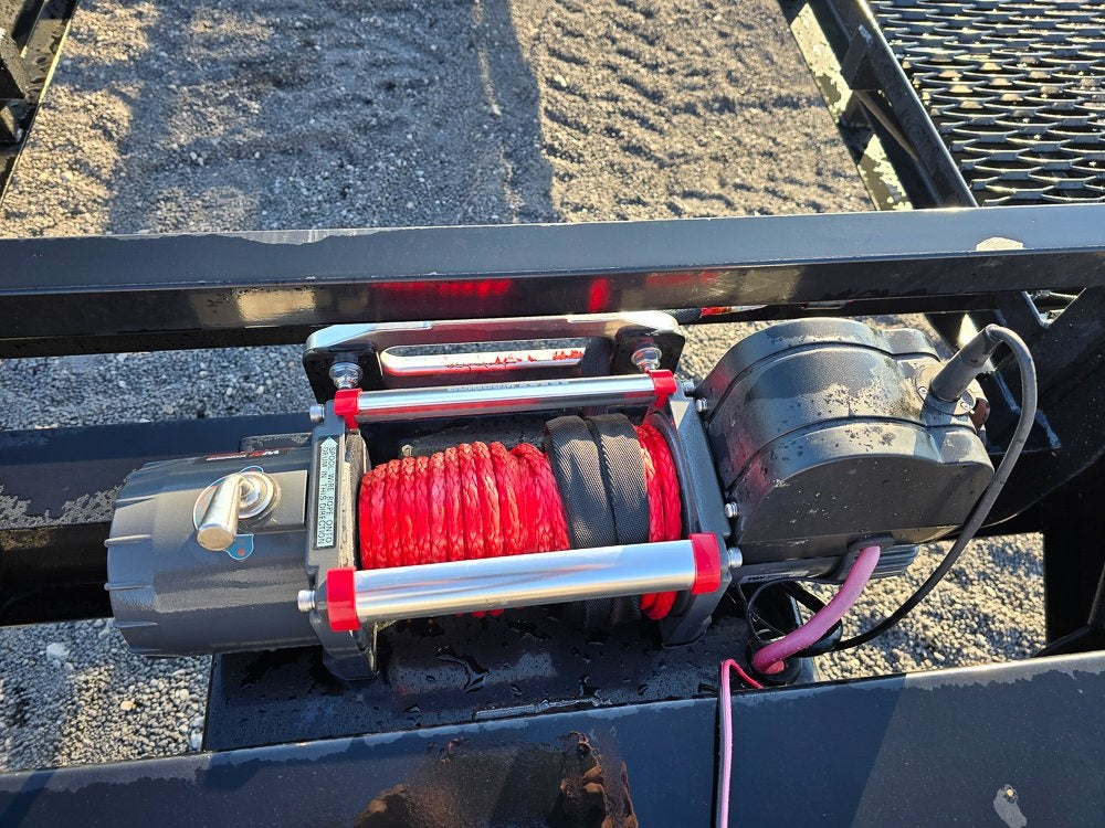 36' Bumper Pull Two Car Trailer (2) 8k Axles - Mesh Deck - 14 ply Tires & Spare - Winch - Two Car Hauler - Multi Car Haulers - TrailerSwap