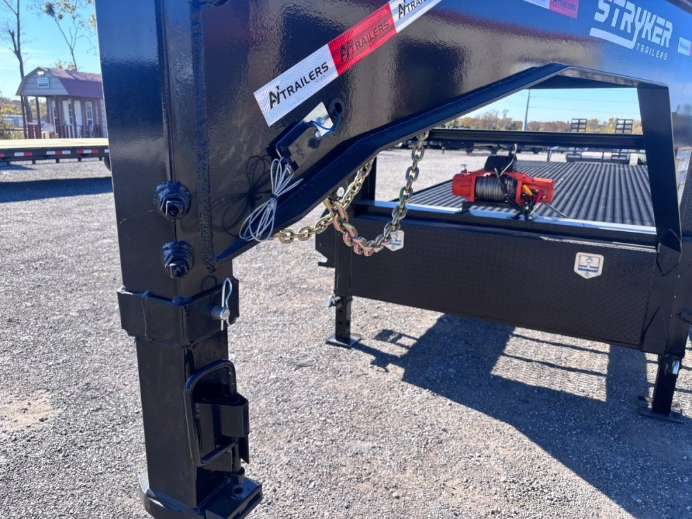 36' Gooseneck Mesh Deck (2) 8k Axles - 12k GVWR Derated- 14 Ply Tires w/Spare - 10' Aluminum Ramps - - Two Car Hauler - Multi Car Haulers - TrailerSwap