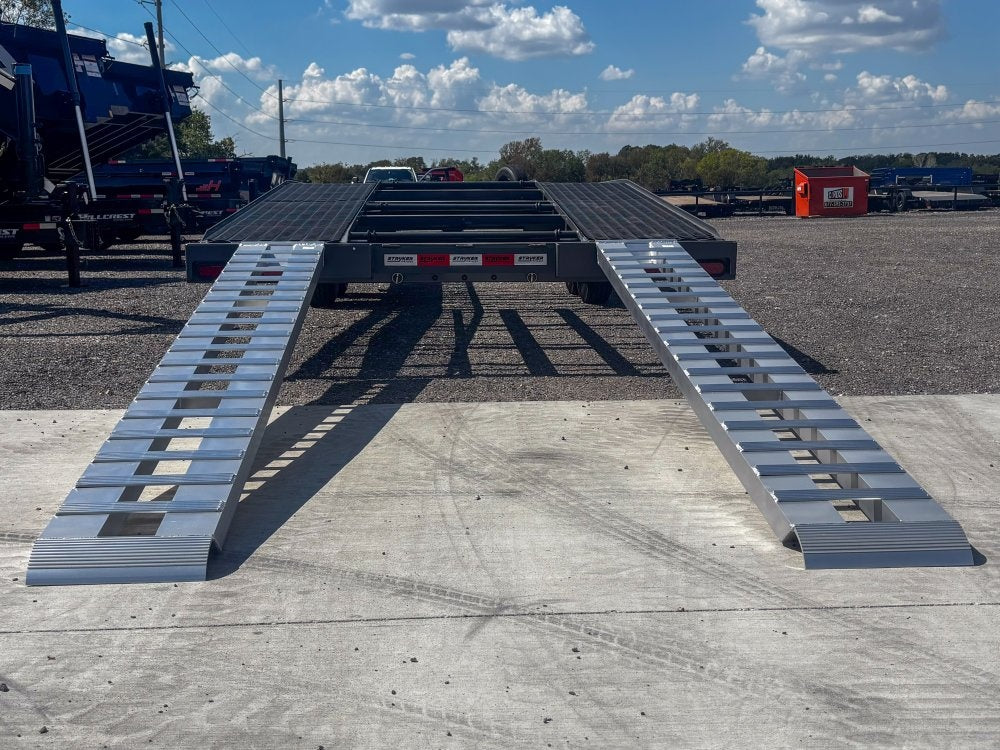 36' Stryker Bumper Pull Mesh Deck Multi Car Hauler - (2) 8k Axles - Two Car Hauler - TrailerSwap