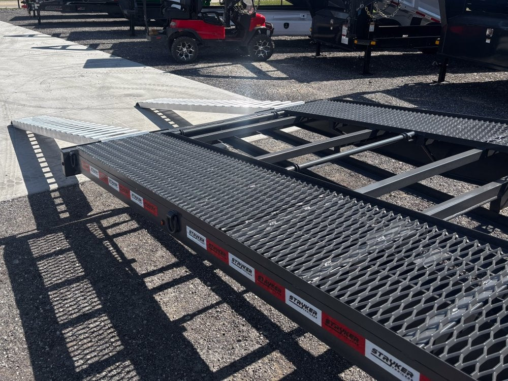 36' Stryker Bumper Pull Mesh Deck Multi Car Hauler - (2) 8k Axles - Multi Car Haulers - Two Car Hauler - TrailerSwap