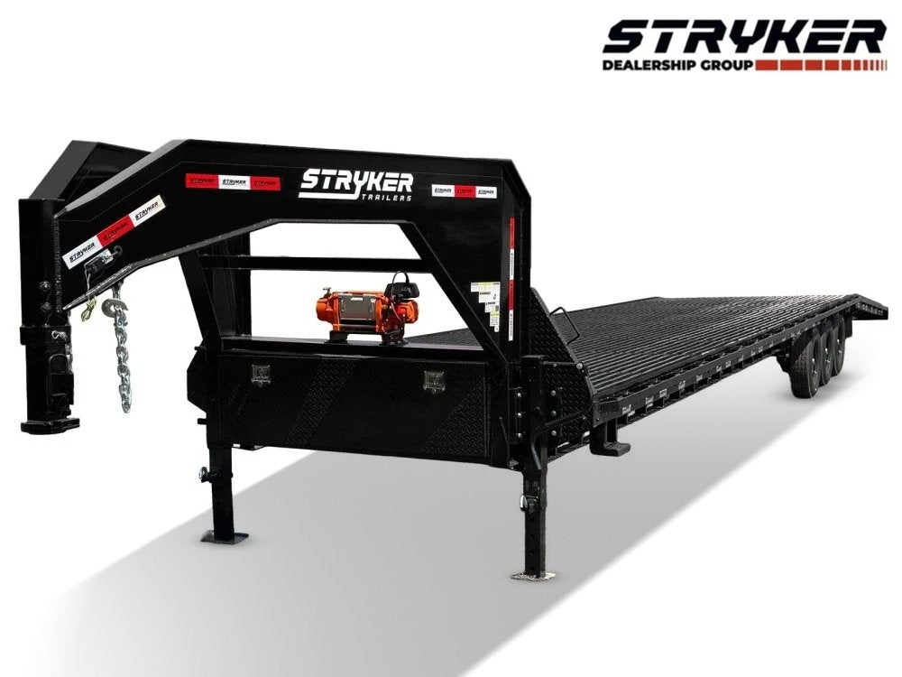 44' Stryker Gooseneck Full Width Mesh Deck Multi Car Hauler (3) 7k Axles - 12k GVWR Derated 4143