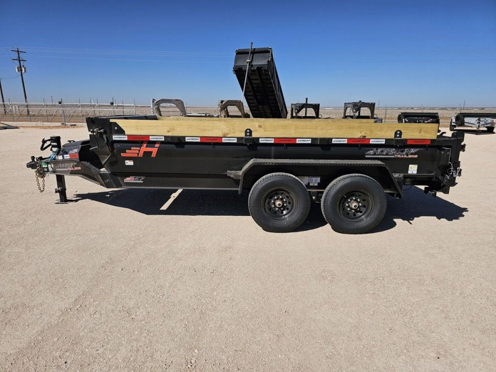 14' Horizon EZ7 Bumper Pull Dump Trailer 19" Sides - (2) 7K Axles 0.00E+00