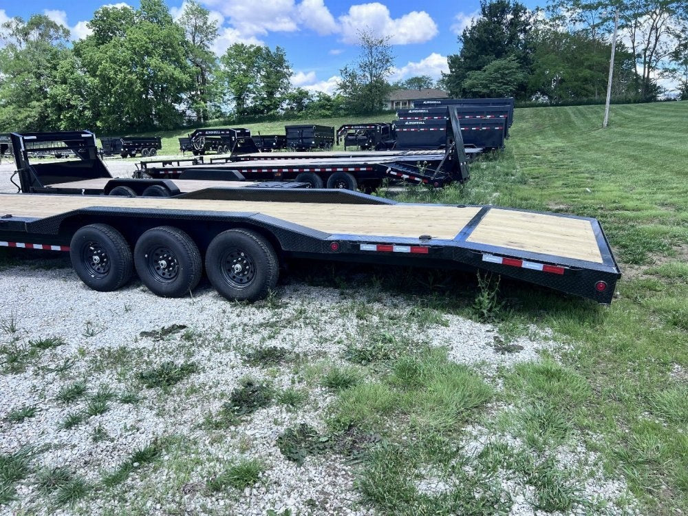 40' Iron Bull ETG Gooseneck Equipment Trailer Mega Ramps Drive Over Fenders - (3) 7,000 lb Axles - Low Profile Equipment Trailers - TrailerSwap