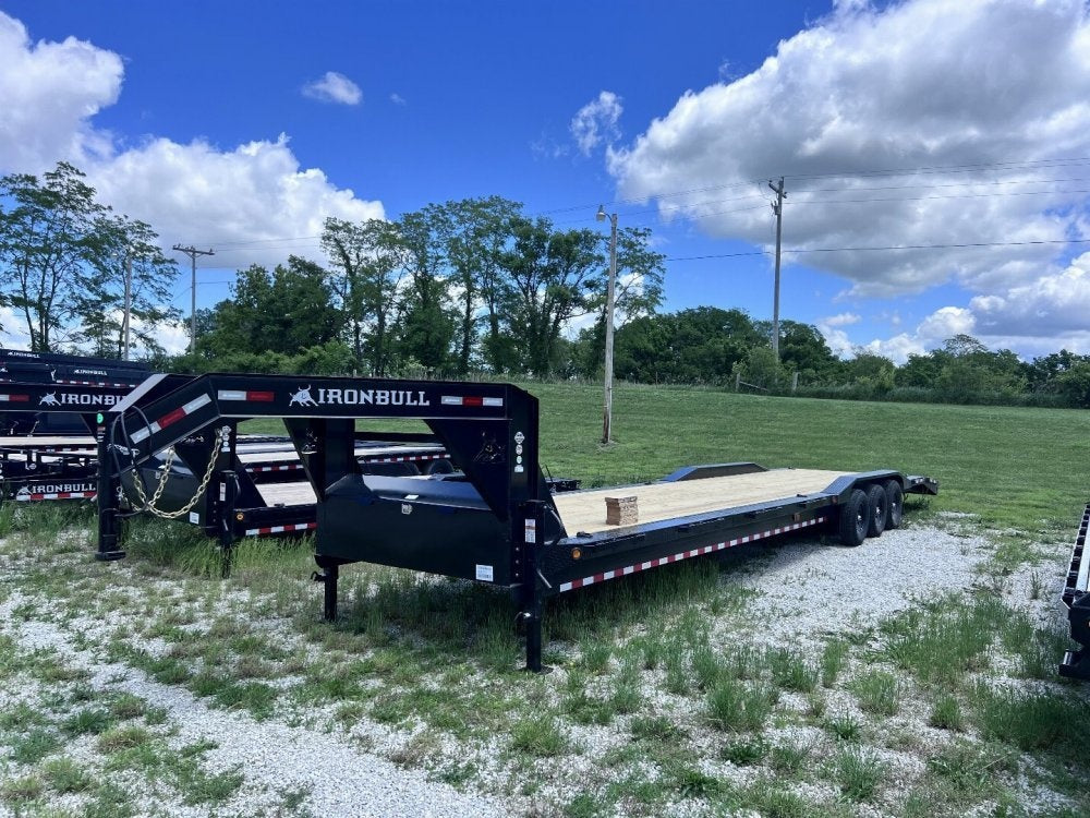 40' Iron Bull ETG Gooseneck Equipment Trailer Mega Ramps Drive Over Fenders - (3) 7,000 lb Axles - Equipment Trailers - TrailerSwap