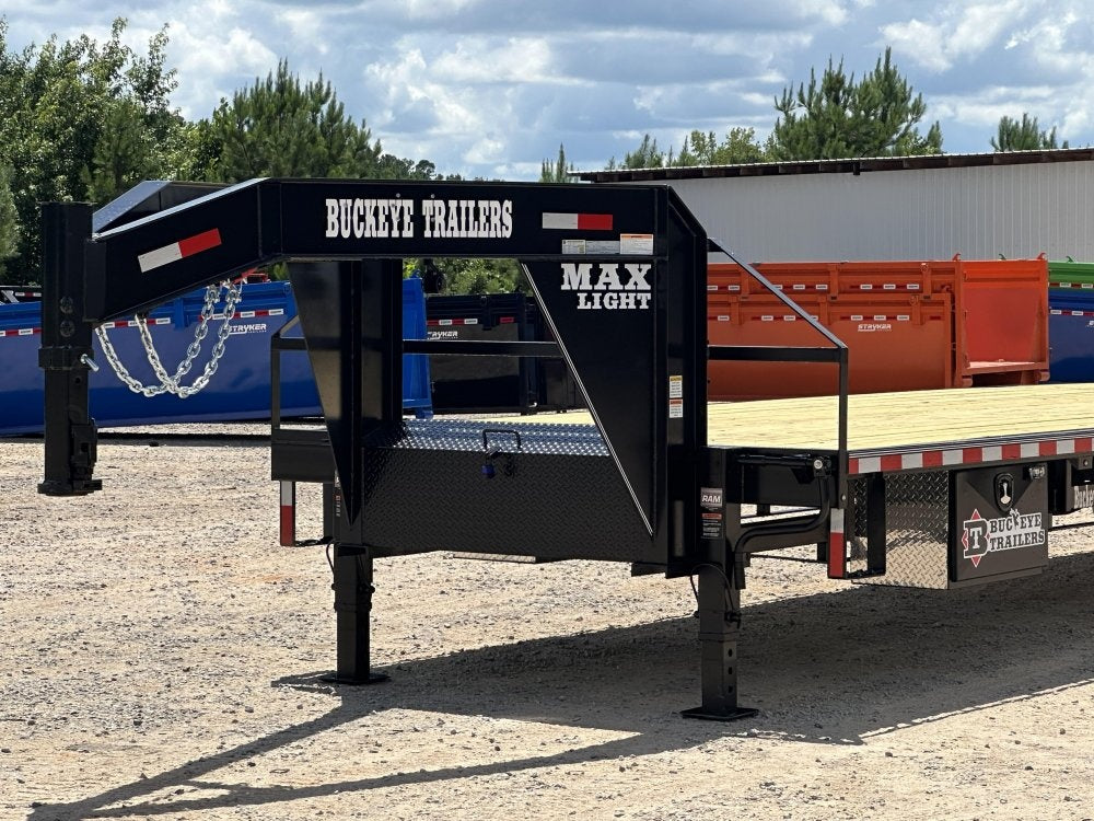 40" Max Light Gooseneck Hotshot Trailer (2) 10K Axles, 102" Wide, 10' Aluminum Ramps - Hotshot Non-CDL - DO 10K SD SS - TrailerSwap