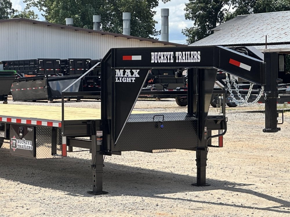 40" Max Light Gooseneck Hotshot Trailer (2) 10K Axles, 102" Wide, 10' Aluminum Ramps - Hotshot Non-CDL - DO 10K SD SS - TrailerSwap
