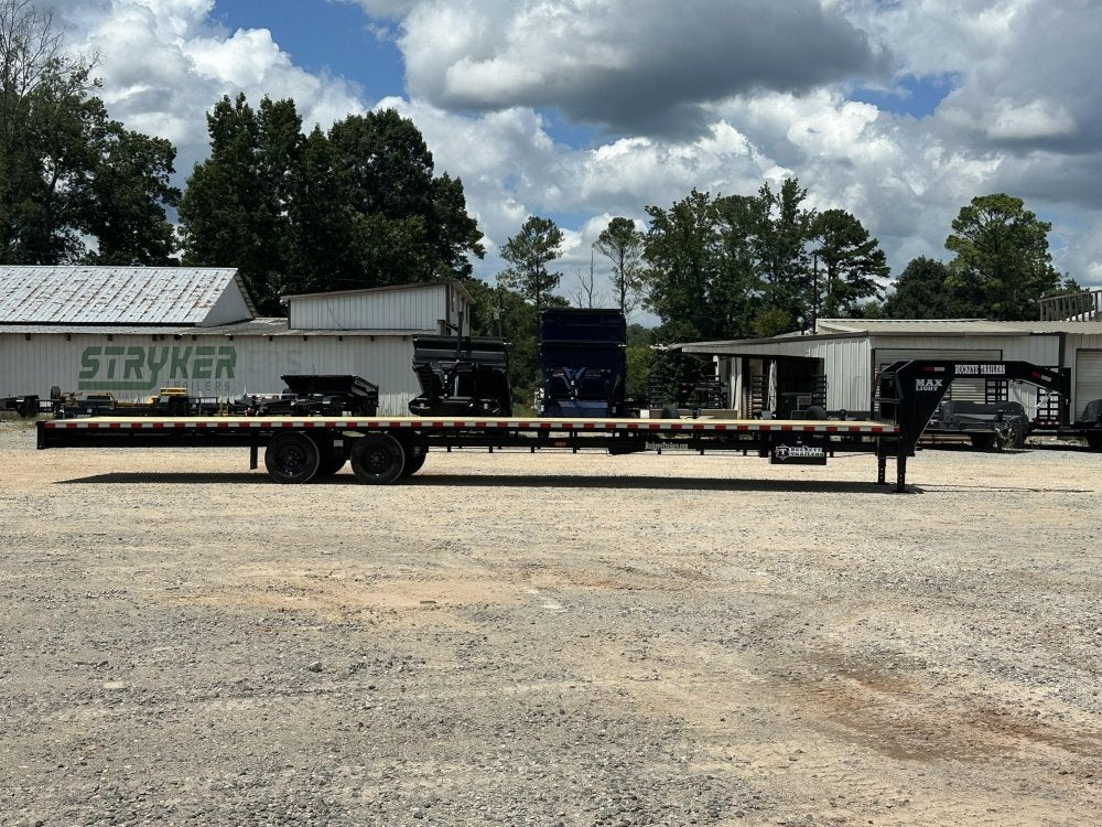 40" Max Light Gooseneck Hotshot Trailer (2) 10K Axles, 102" Wide, 10' Aluminum Ramps - Hotshot Non-CDL - DO 10K SD SS - TrailerSwap