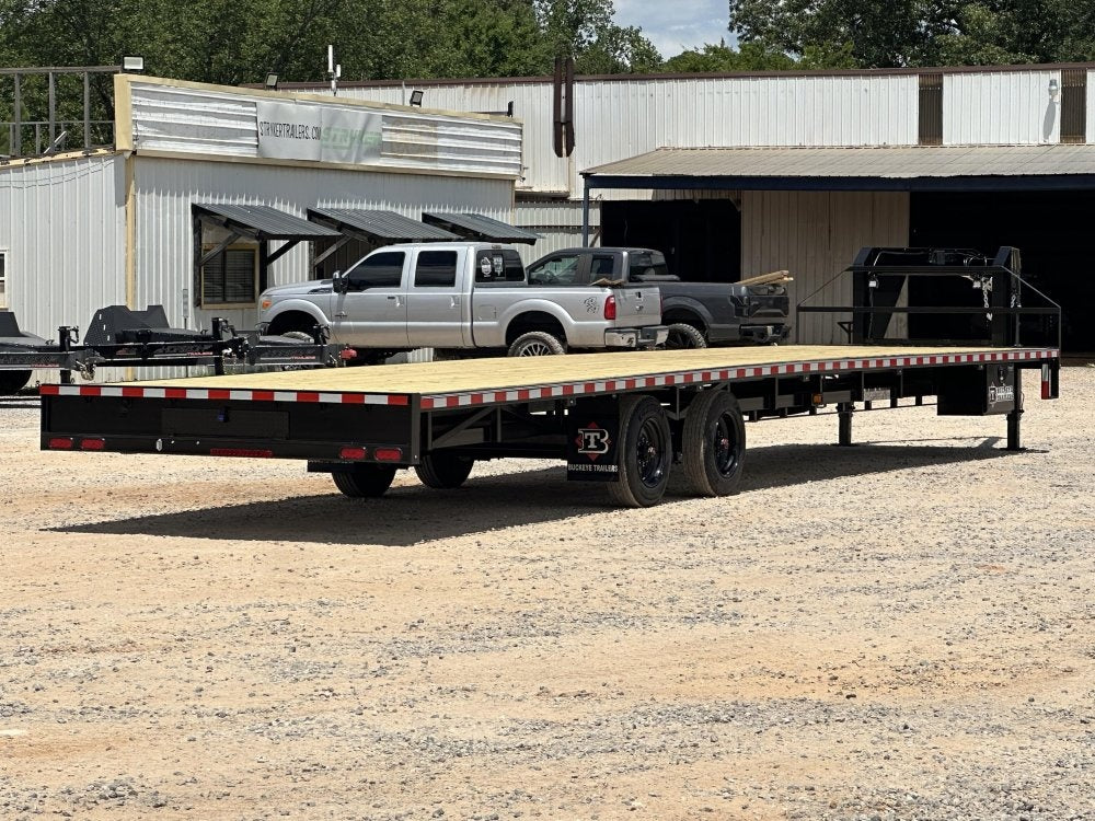 40" Max Light Gooseneck Hotshot Trailer (2) 10K Axles, 102" Wide, 10' Aluminum Ramps - Hotshot Non-CDL - DO 10K SD SS - TrailerSwap