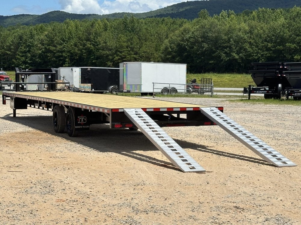 40" Max Light Gooseneck Hotshot Trailer (2) 10K Axles, 102" Wide, 10' Aluminum Ramps - Hotshot Non-CDL - DO 10K SD SS - TrailerSwap