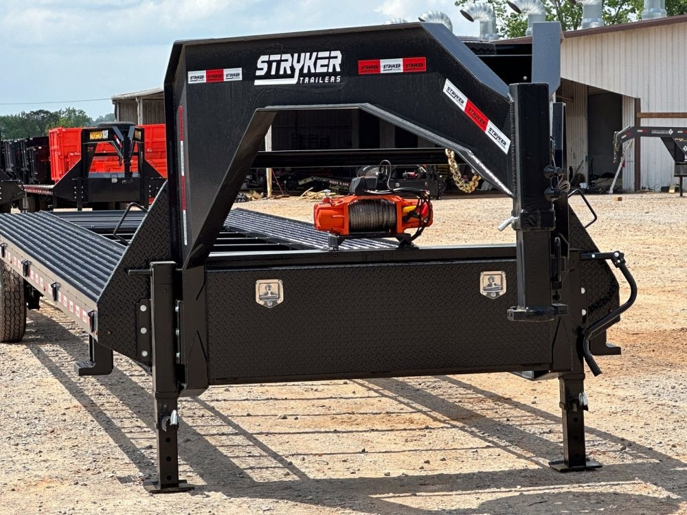44' Stryker Gooseneck Mesh Deck Multi Car Hauler (3) 7k Axles - 12k GVWR Derated - Truck & Van Trailers - TrailerSwap