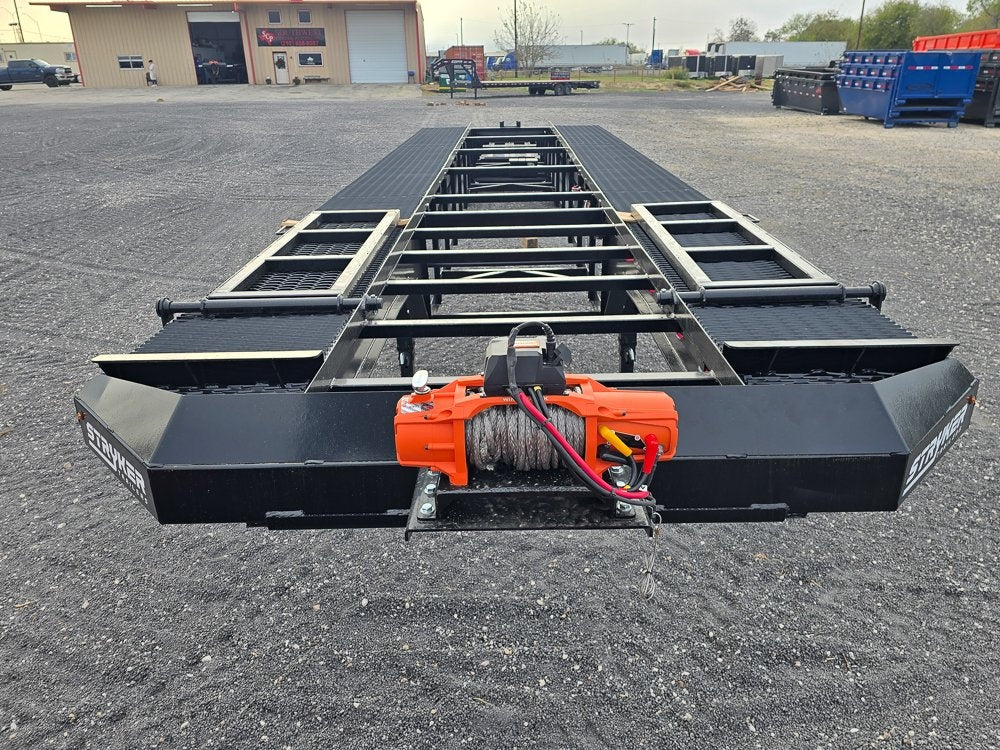50' Low Profile Wedge (2) 12k Elec/Hyd Axles, Winch, 10' Aluminum Ramps, Spare - Wedge 3 Car Hauler - Multi Car Haulers - TrailerSwap