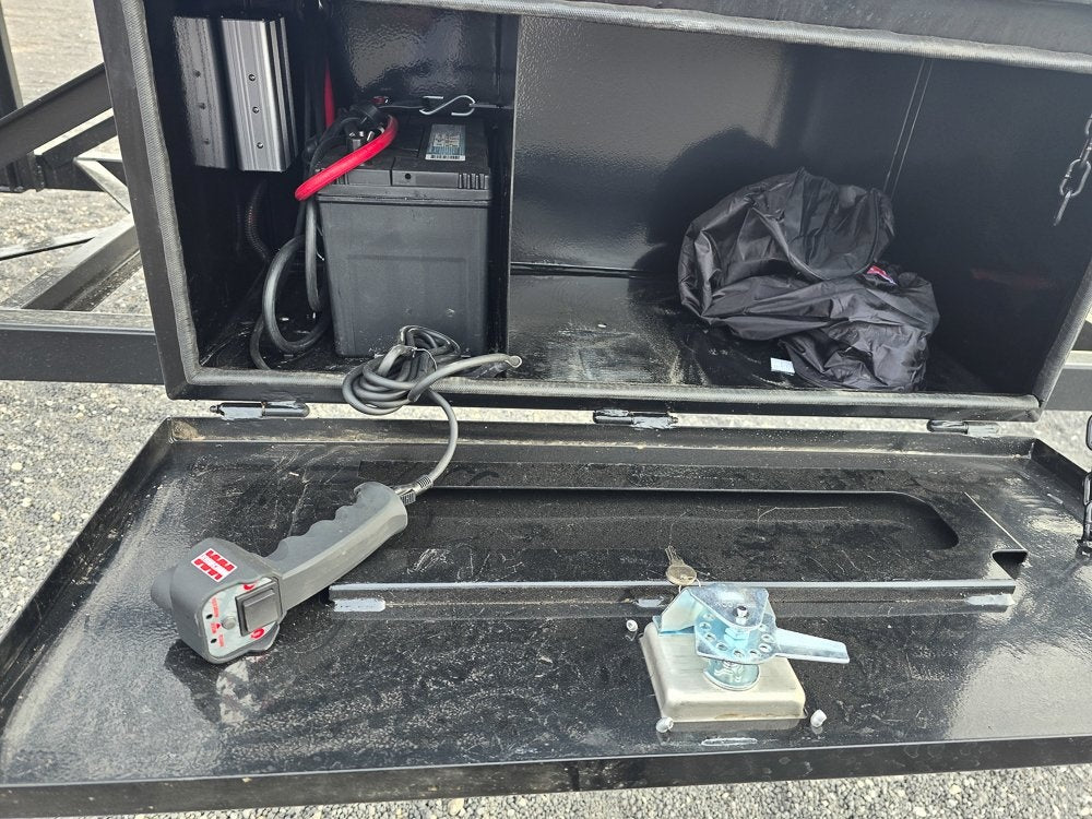 50' Low Profile Wedge (2) 12k Elec/Hyd Axles, Winch, 10' Aluminum Ramps, Spare - Wedge 3 Car Hauler - Multi Car Haulers - TrailerSwap