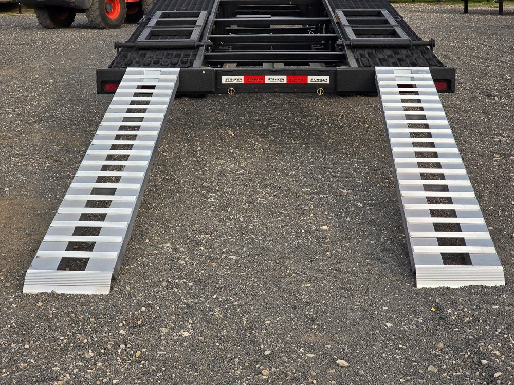 50' Low Profile Wedge (2) 12k Elec/Hyd Axles, Winch, 10' Aluminum Ramps, Spare - Wedge 3 Car Hauler - Multi Car Haulers - TrailerSwap