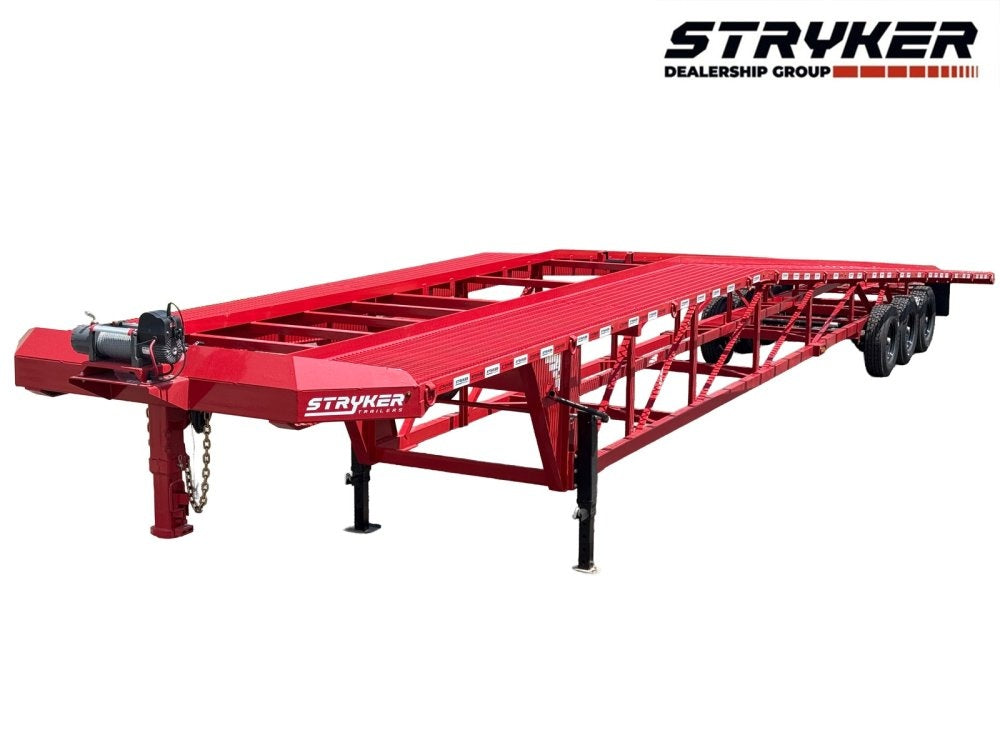 50' Wedge Car Hauler (3) 7k Axles - Winch - 14ply Tires plus Spare - 10' Aluminum Ramps - Wedge 3 Car Hauler - Multi Car Haulers - TrailerSwap