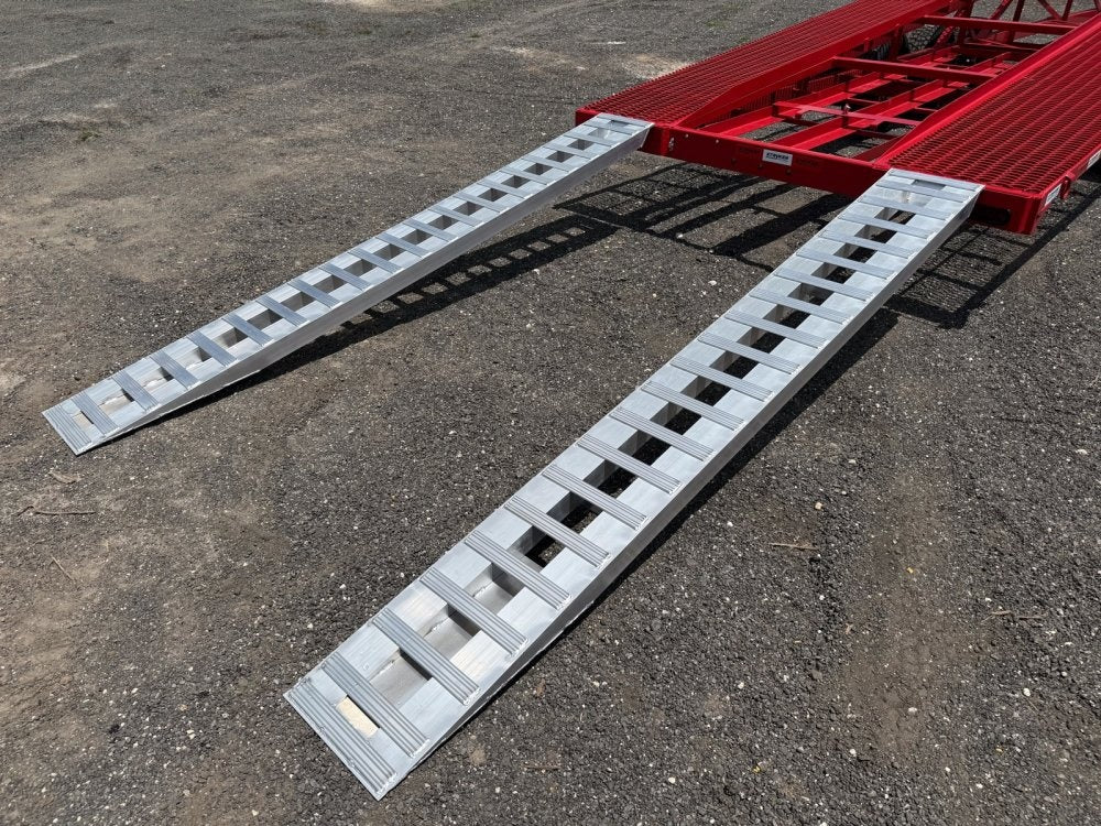 50' Wedge Car Hauler (3) 7k Axles - Winch - 14ply Tires plus Spare - 10' Aluminum Ramps - Wedge 3 Car Hauler - Multi Car Haulers - TrailerSwap