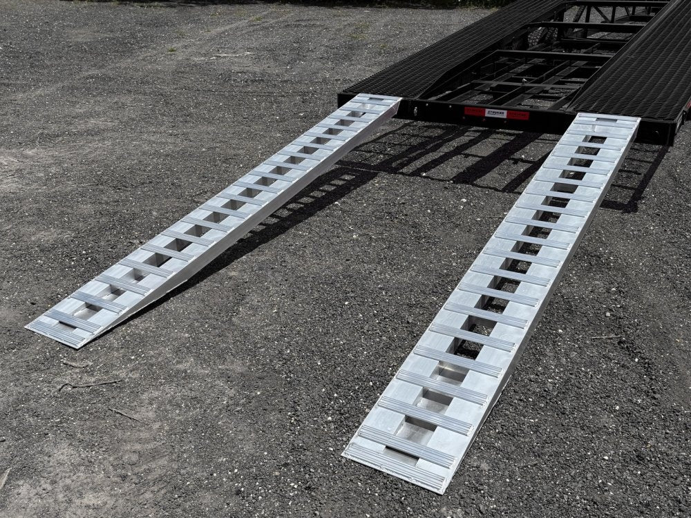 50' Wedge Car Hauler (3) 7k Axles - Winch - 14ply Tires plus Spare - 10' Aluminum Ramps - Wedge 3 Car Hauler - Multi Car Haulers - TrailerSwap