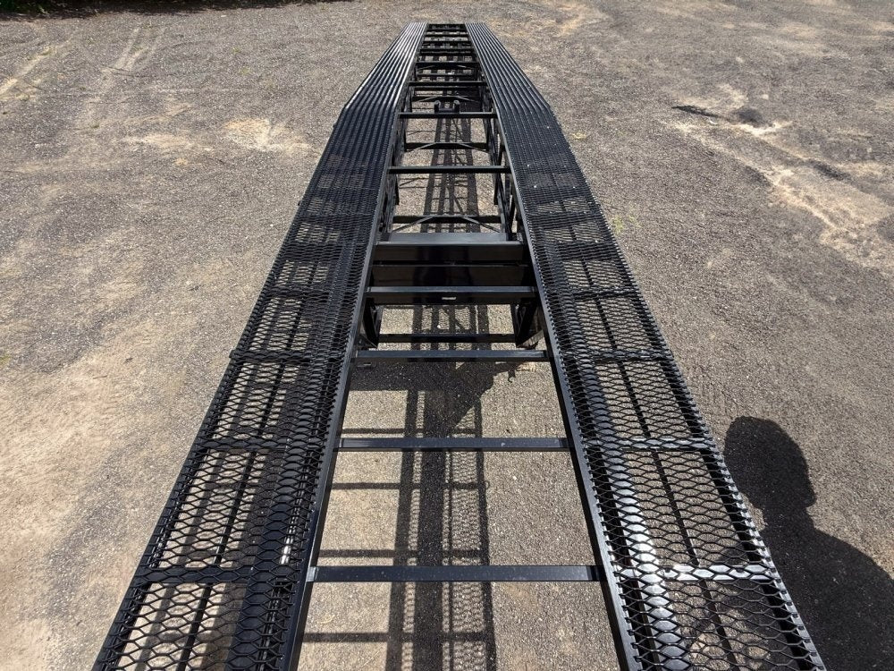 50' Wedge Car Hauler (3) 7k Axles - Winch - 14ply Tires plus Spare - 10' Aluminum Ramps - Wedge 3 Car Hauler - Multi Car Haulers - TrailerSwap
