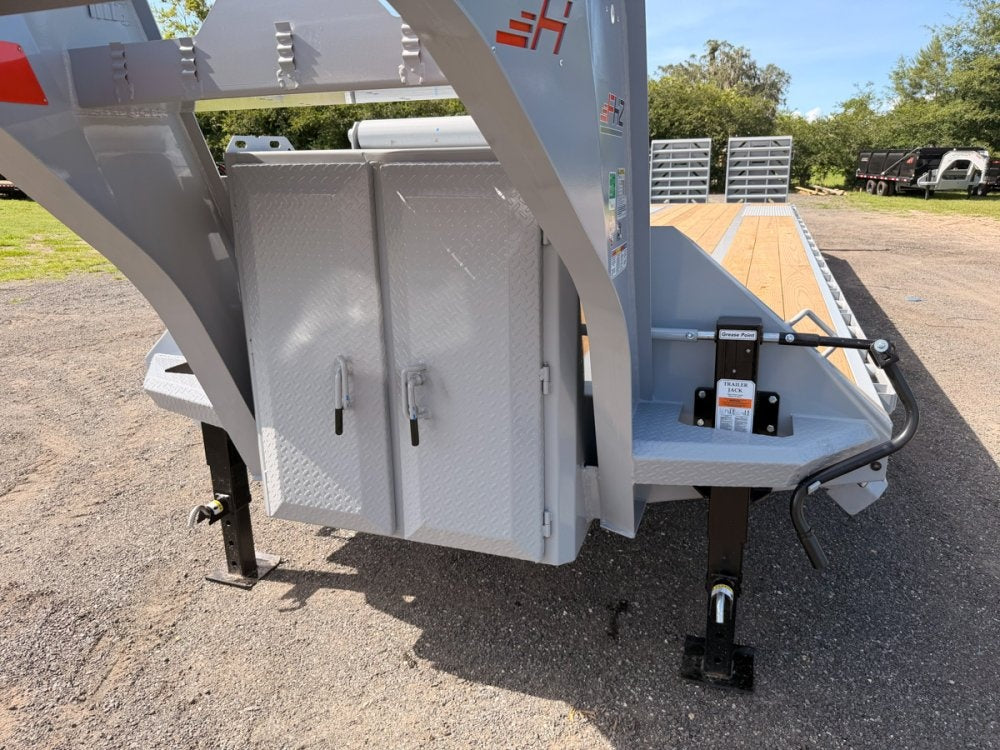 40' Horizon FHZ Gooseneck Dual Wheel Deckover Trailer Mega Ramps - (2) 12K Axles 015676