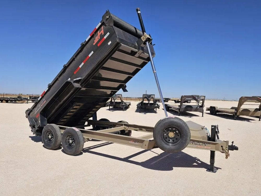 14' Horizon LZ7 Bumper Pull Dump Trailer 30" Side Walls - (2) 7K Axles 15888