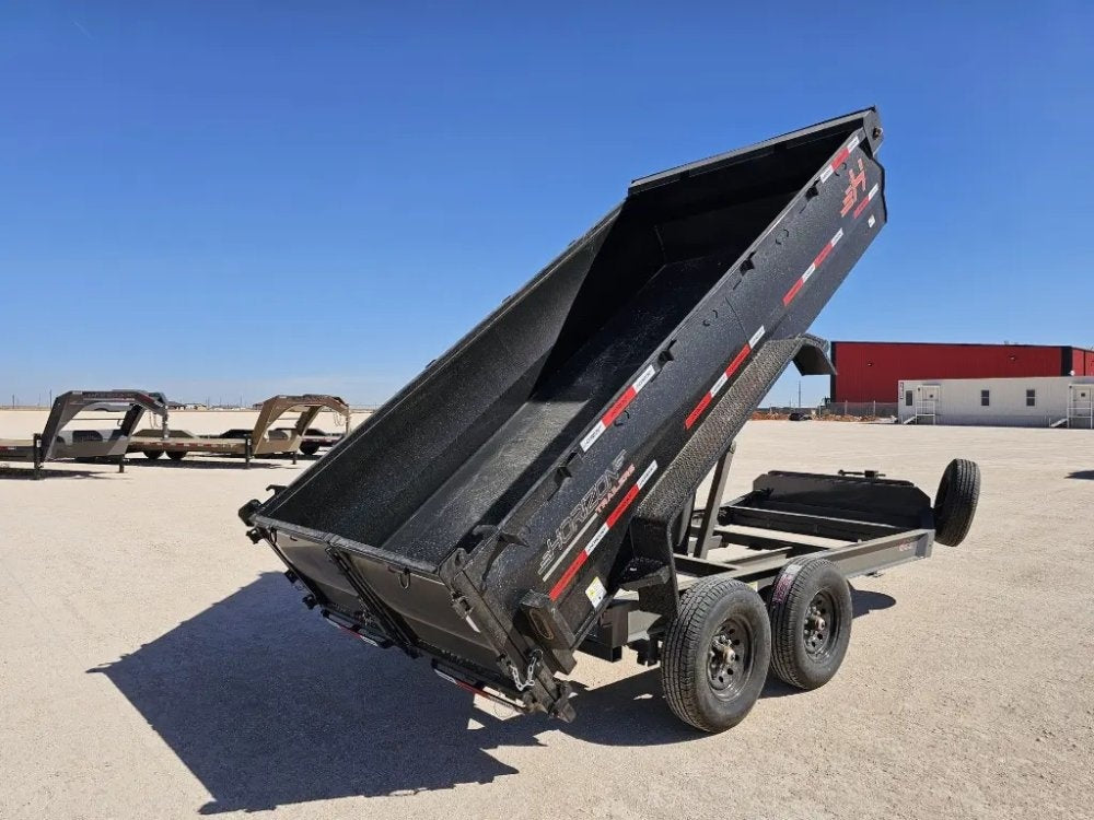 14' Horizon LZ7 Bumper Pull Dump Trailer 30" Side Walls - (2) 7K Axles 15926