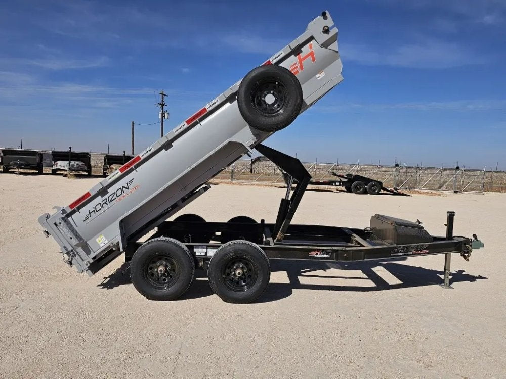 12' Horizon HZ6 Bumper Pull Dump Trailer 24" Side Walls - (2) 5.2K Axles 15158