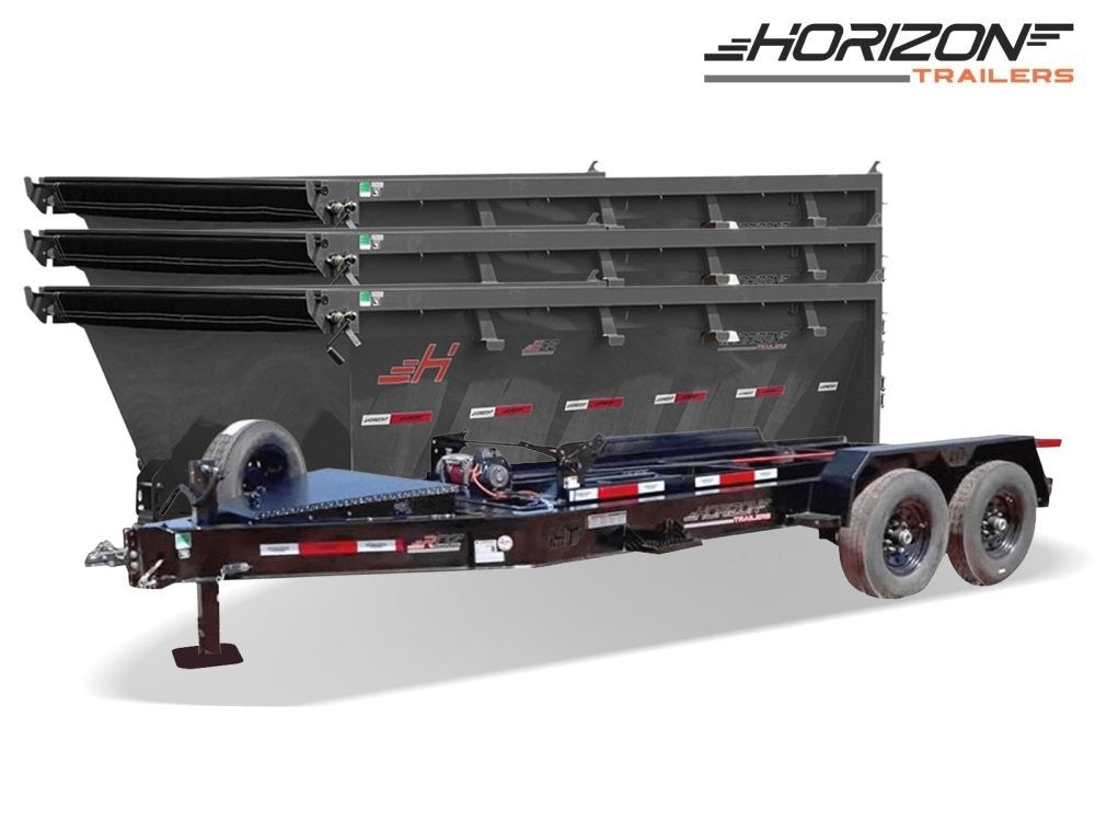 Horizon 14' RDZ BP Roll off Bundle (2) 7k Axles + 3 Bins w/ 4' Walls 7962