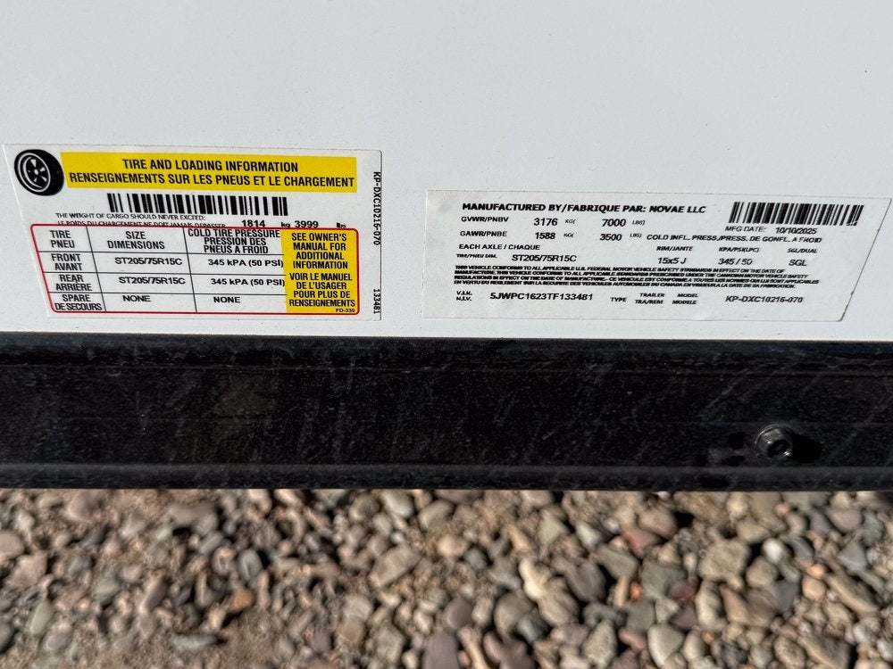 8.5 x 16 Outback DLX Flat Top V Nose Car Hauler (2) - 3500 lbs Axles - Enclosed - TrailerSwap