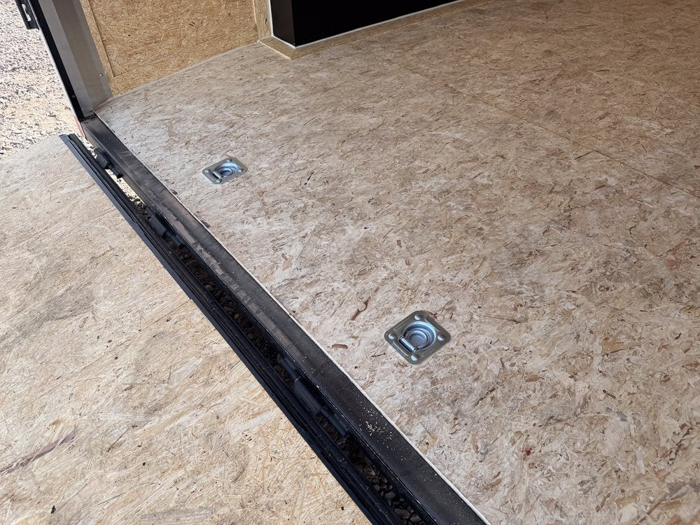 8.5 x 16 Outback DLX Flat Top V Nose Car Hauler (2) - 3500 lbs Axles - Enclosed - TrailerSwap