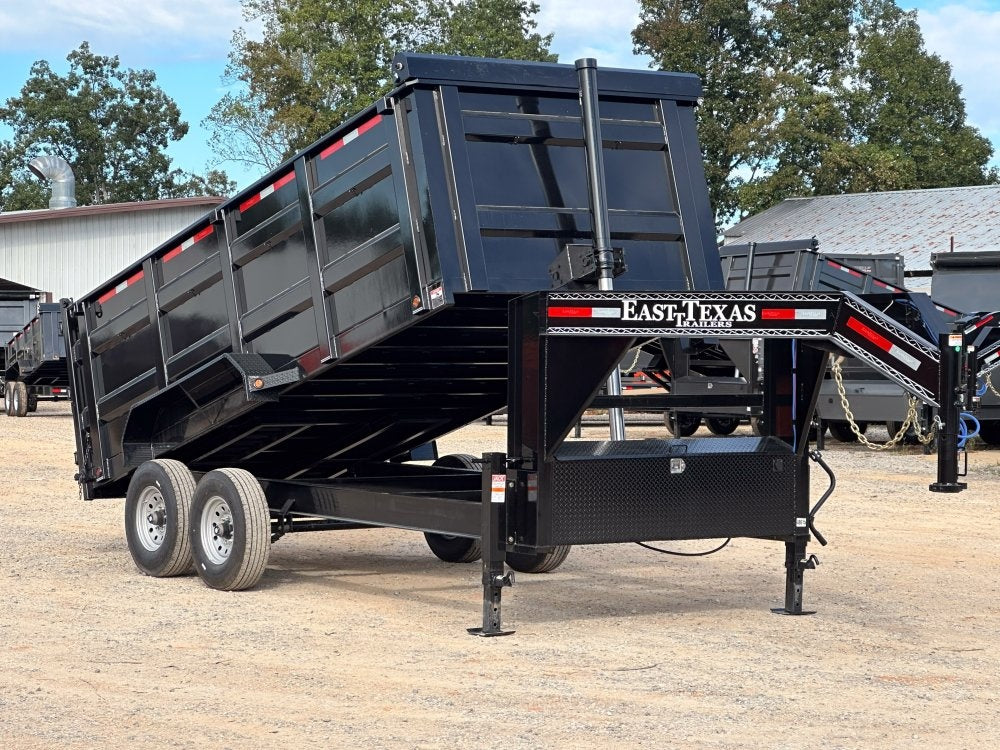 83"x16' Bumper Pull Dump Trailer 48" Sides - 14k GVWR - Telescopic Lift - Gooseneck Dump - Dump Trailers - TrailerSwap