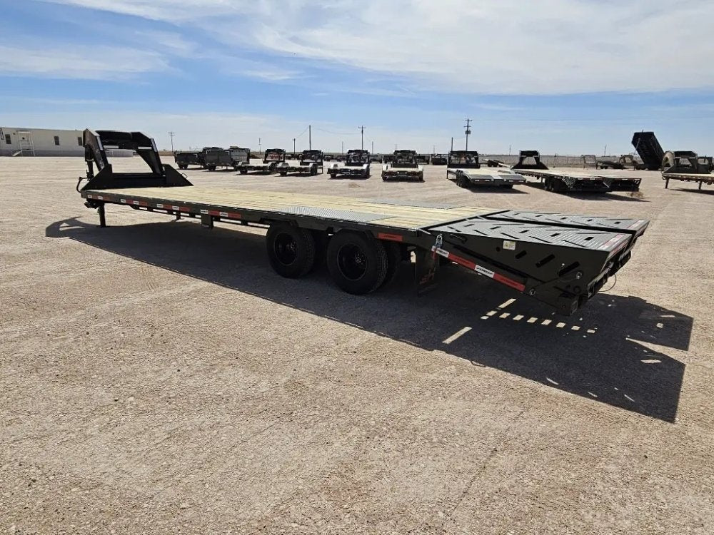 30' Horizon FHZ Gooseneck Dual Wheel Deckover Trailer Mega Ramps - (2) 10K Axles 16430