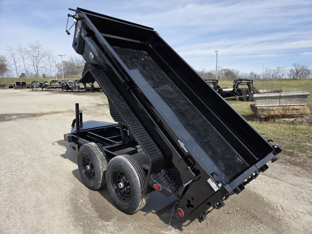 10' x 60" Iron Bull DTB Bumper Pull Dump Trailer 18" Side Walls - (2) 5200 lb Axles 104801