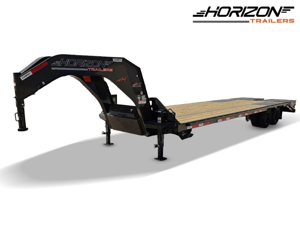 30' Horizon FHZ Gooseneck Dual Wheel Deckover Trailer Mega Ramps - (2) 10K Axles 16430