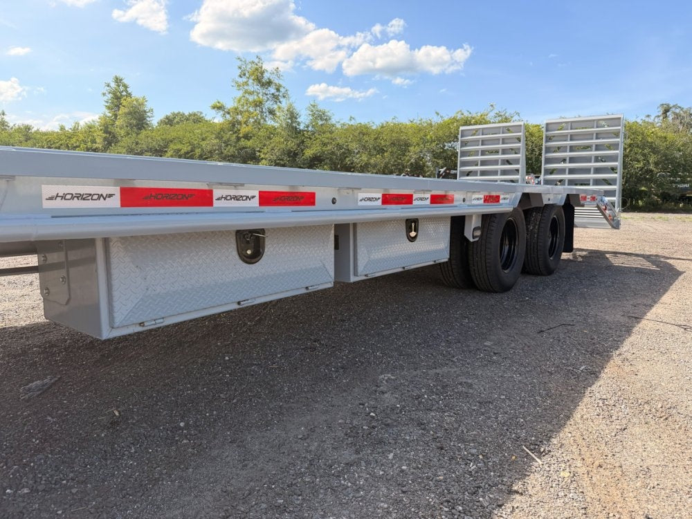 40' Horizon FHZ Gooseneck Dual Wheel Deckover Trailer Mega Ramps - (2) 12K Axles 015676