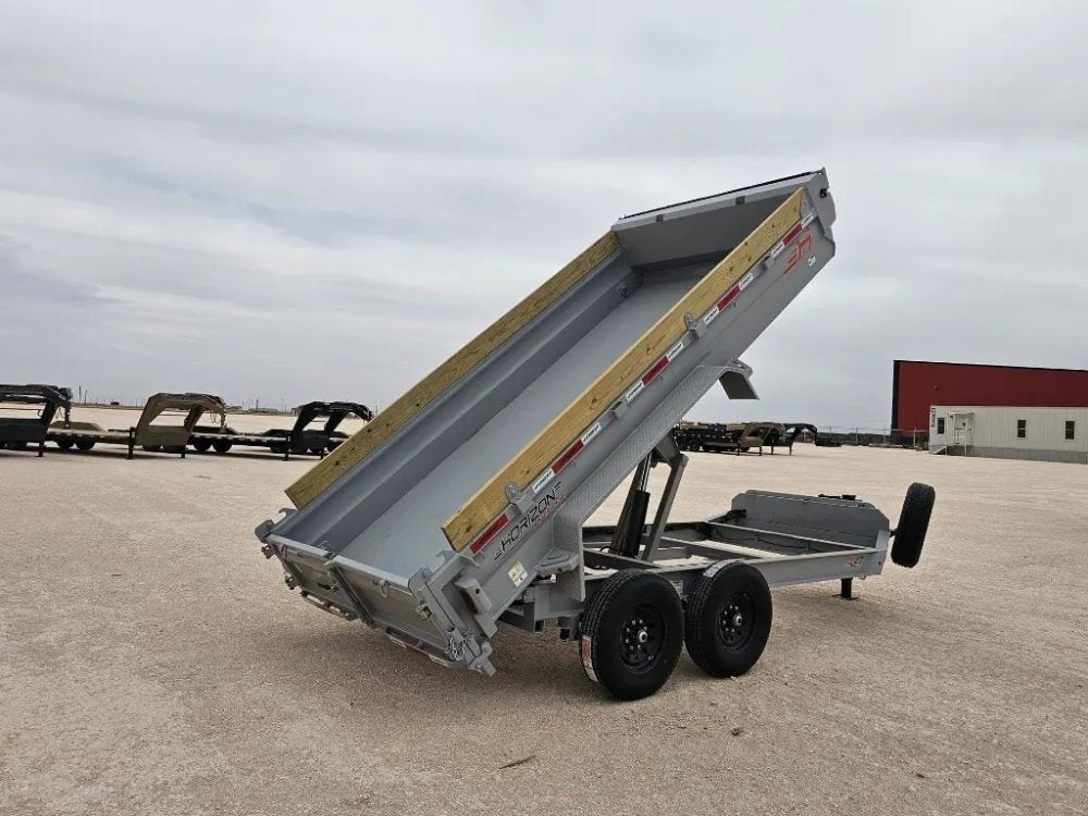 14' Horizon EZ7 Bumper Pull Dump Trailer 19" Sides - (2) 7K Axles 15853