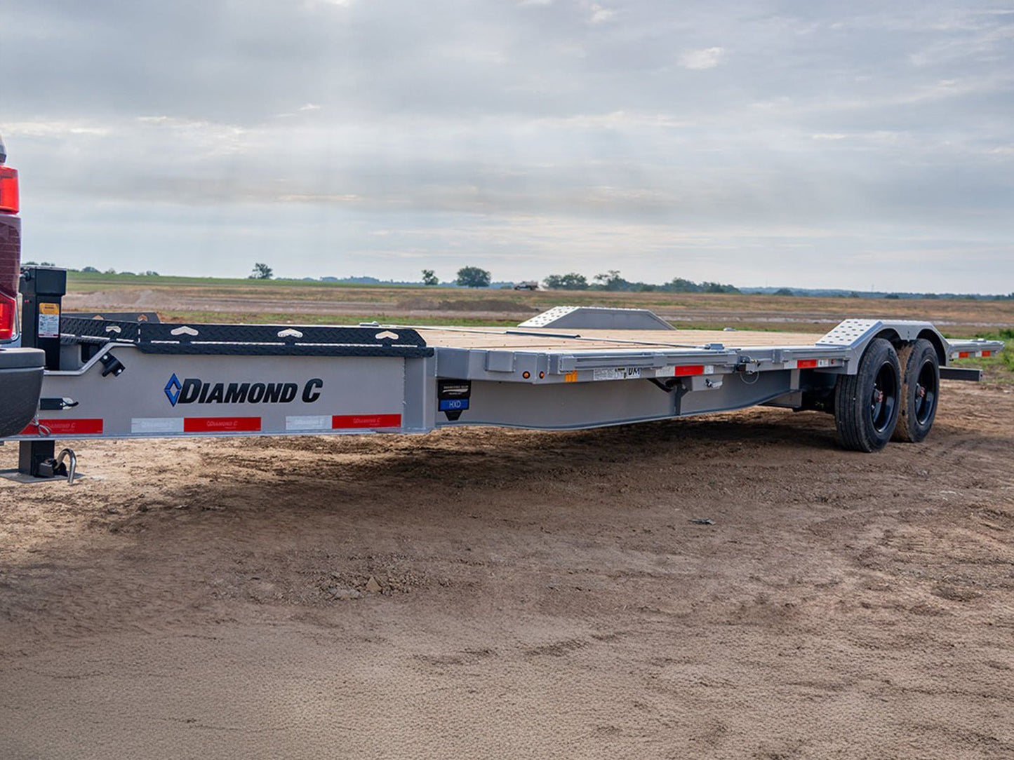 Diamond C HXD Low Pro Bumper Pull Extra Wide Split Tilt Equipment Trailer