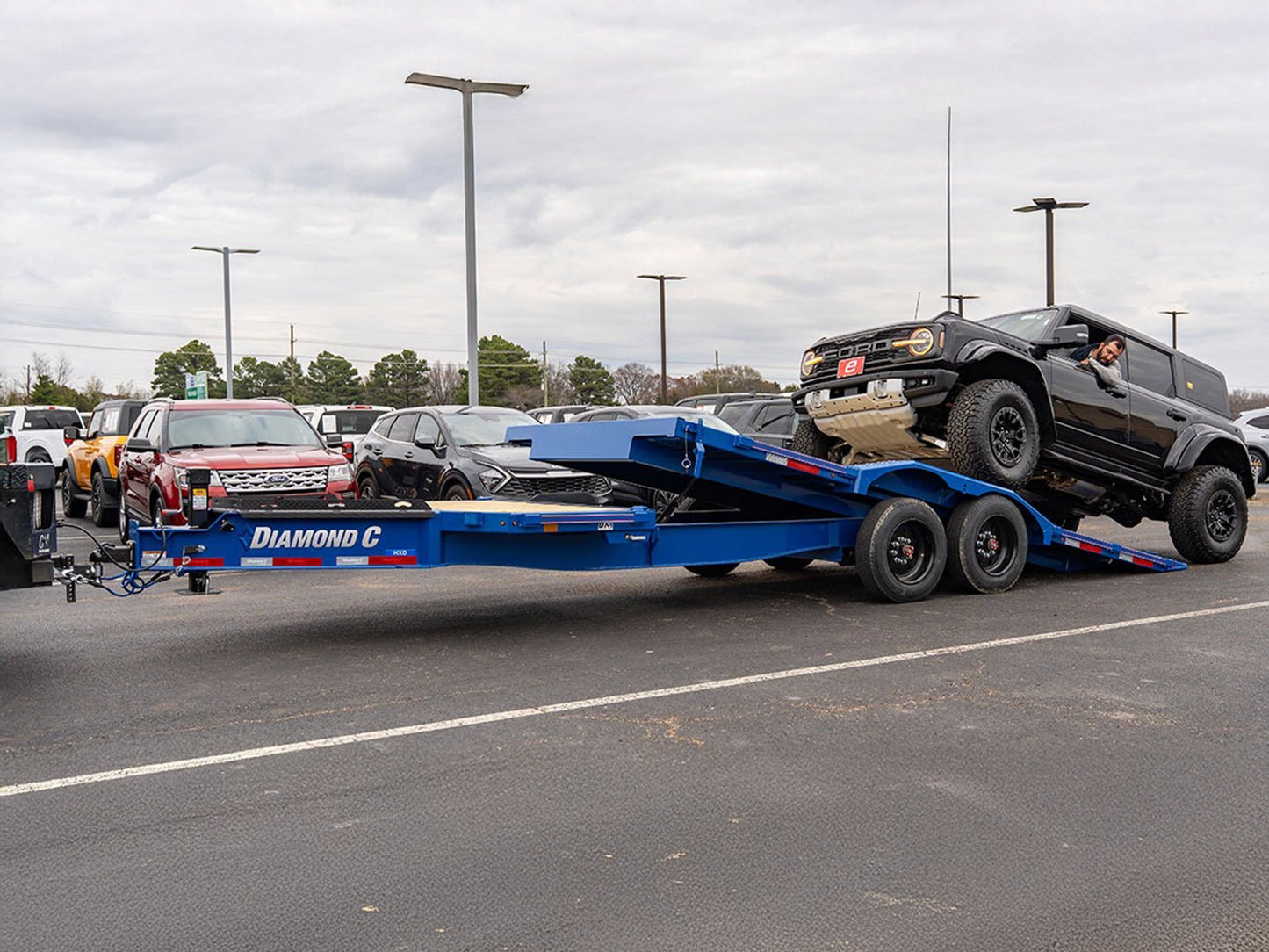 Diamond C HXD Low Pro Bumper Pull Extra Wide Split Tilt Equipment Trailer