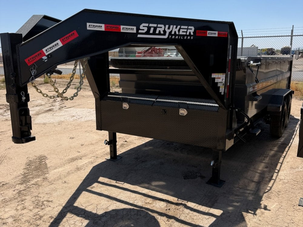 16' Stryker SDT Gooseneck Dump Trailer 36" Side Walls - (2) 7k Axles 4162