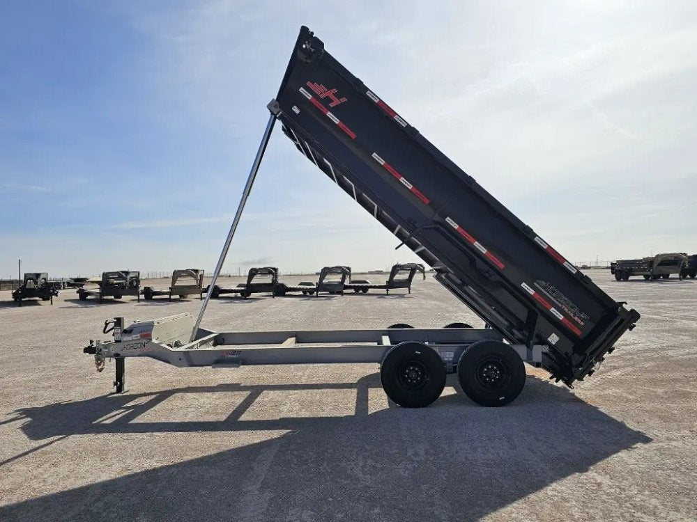16' Horizon HZ7 Bumper Pull Dump Trailer 36" Side Walls - (2) 8K Axles 16151